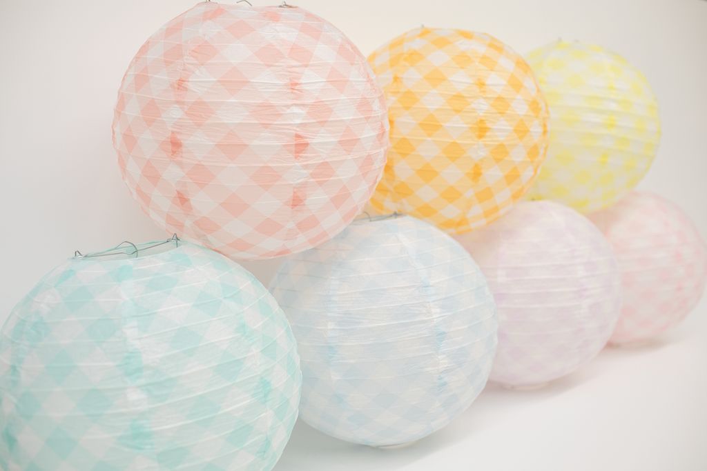 Pastel Gingham Lantern 3 Pack | A Year In Pastel