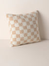 Sweater Weather Checkerboard Pillow, Tan │ Fall Home Decor │ Schoolgirl Style