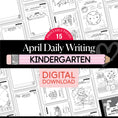 Load image into Gallery viewer, Printable Kindergarten April Daily Writing
