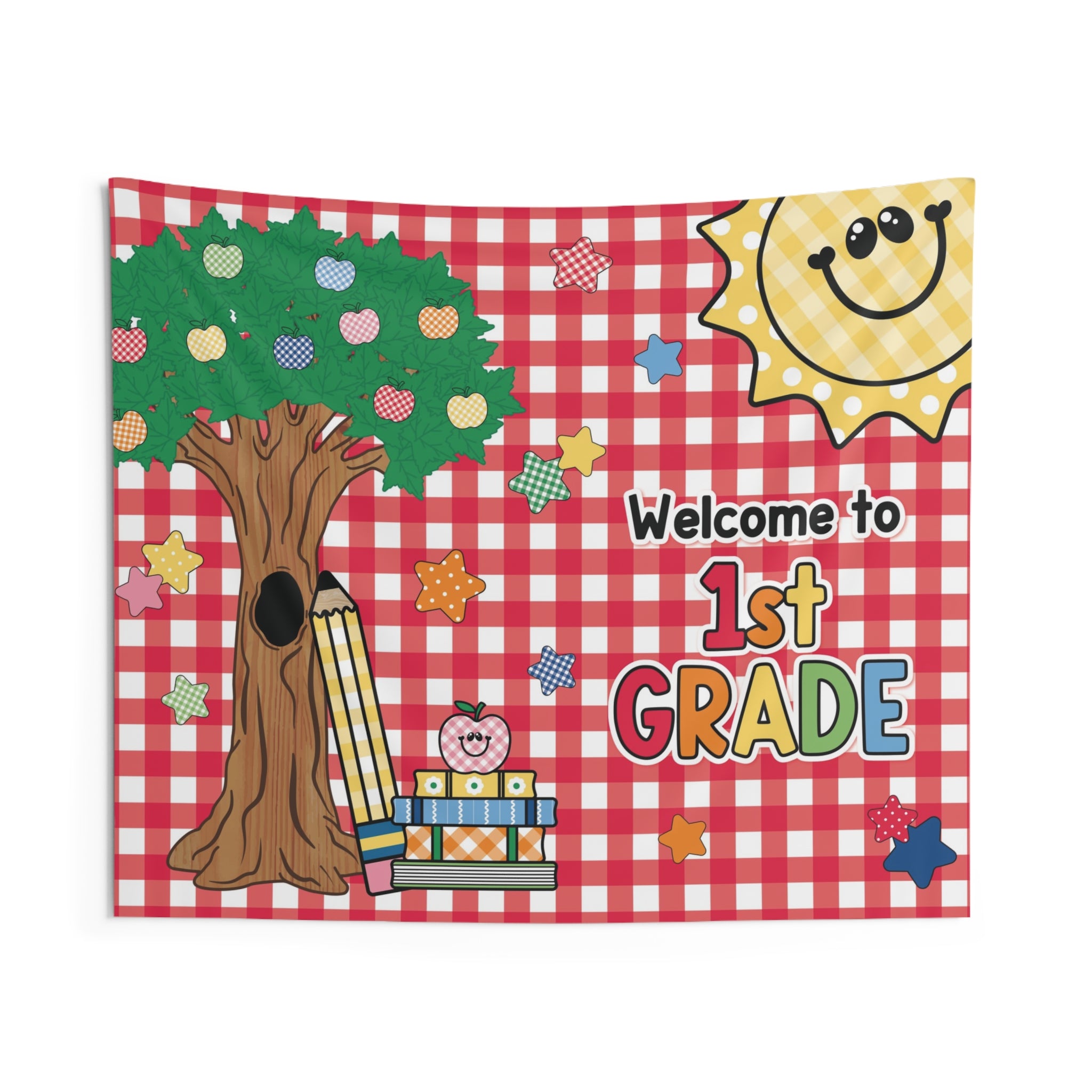 Welcome to 1st Grade Classroom Wall Tapestry | 90s Teacher