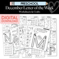 Load image into Gallery viewer, Printable Preschool December Letter of the Week
