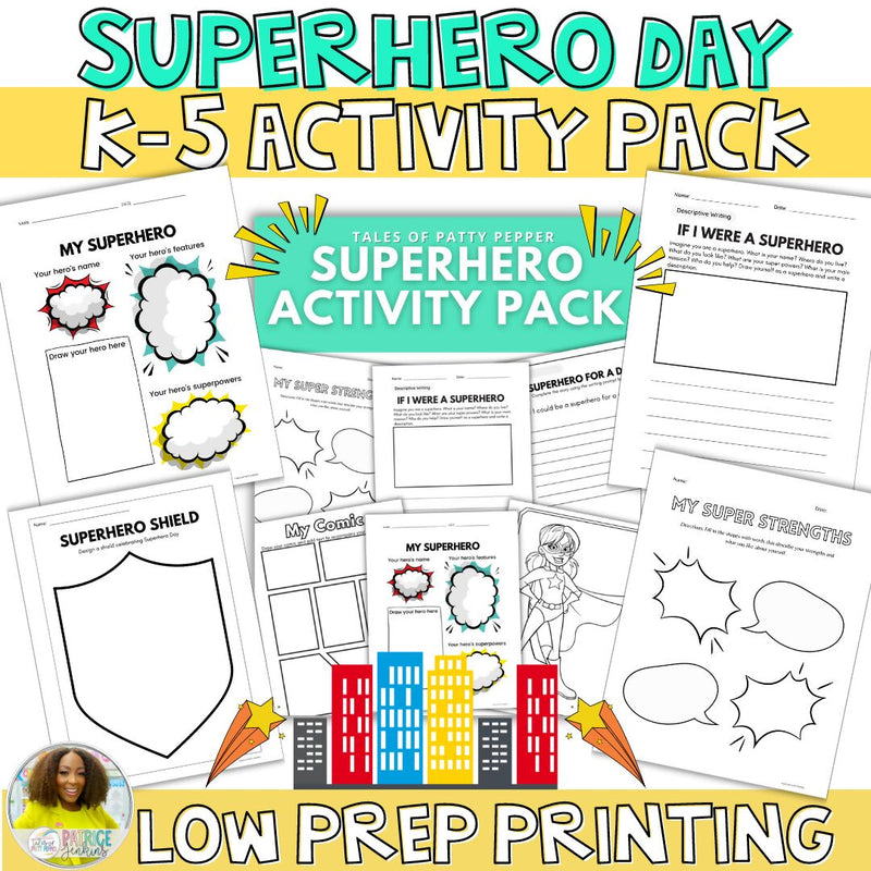 Superhero Day Activity Pack LOW PREP