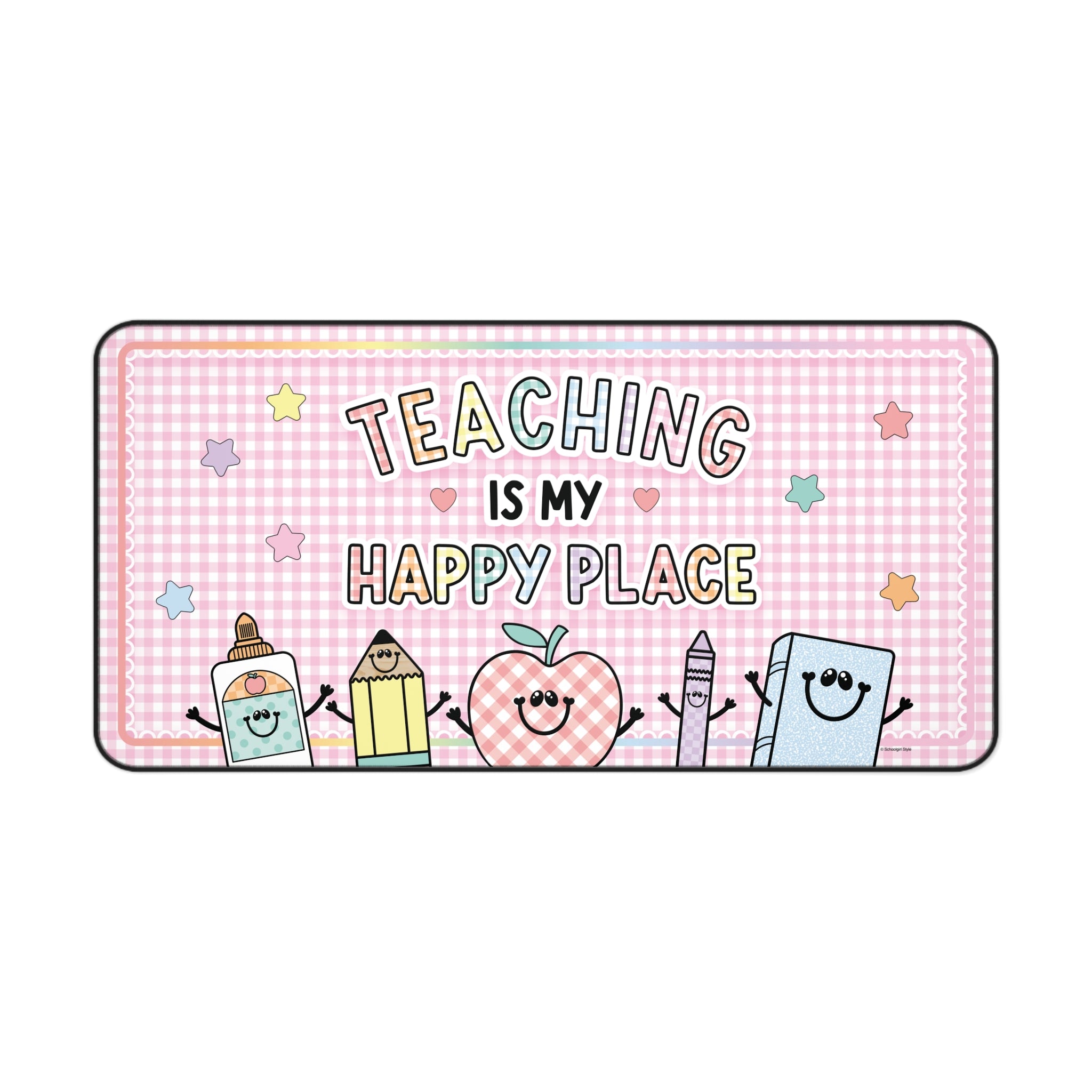Teaching Is My Happy Place Desk Mat | A Year In Pastel