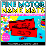 Editable Name Practice Fine Motor Name Activities Letter Cubes Name Mats