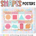 Just Peachy 2D and 3D Shapes Posters | Classroom Decor | Back to School
