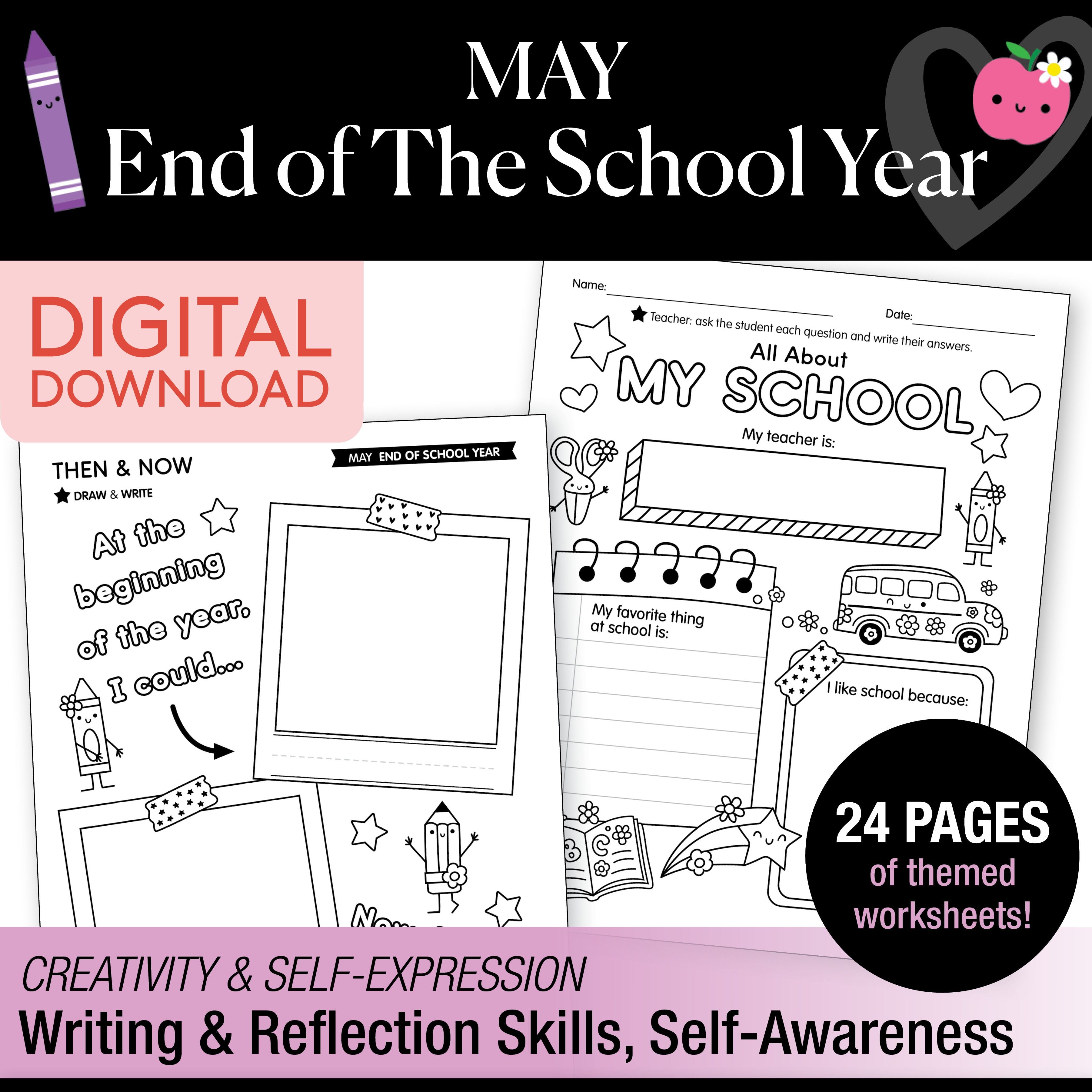 Printable No-Prep End-Of-Year Keepsake Pack: Crafts, Writing & Activities (PreK-3)