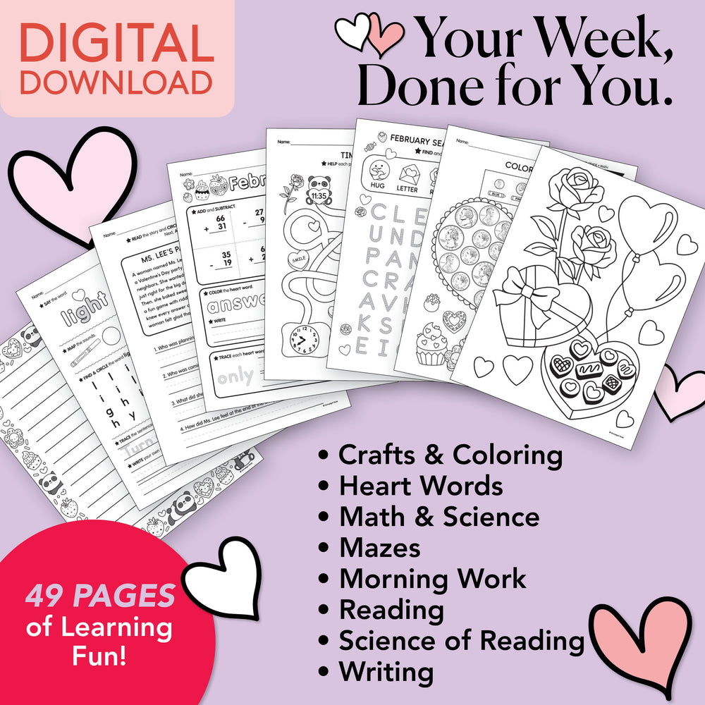 Printable Second Grade February Week 4 Resources