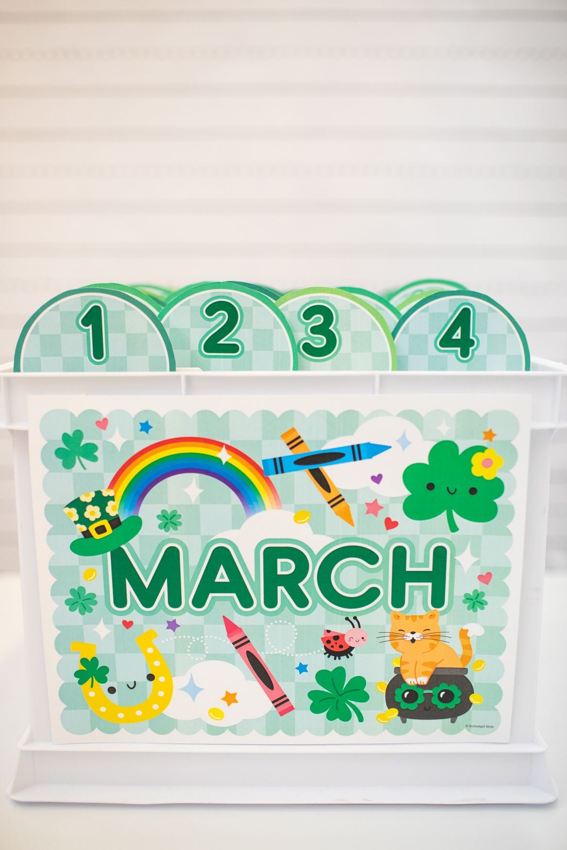 Printable March Bin Organization Labels