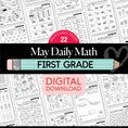 Load image into Gallery viewer, Printable First Grade May Daily Math
