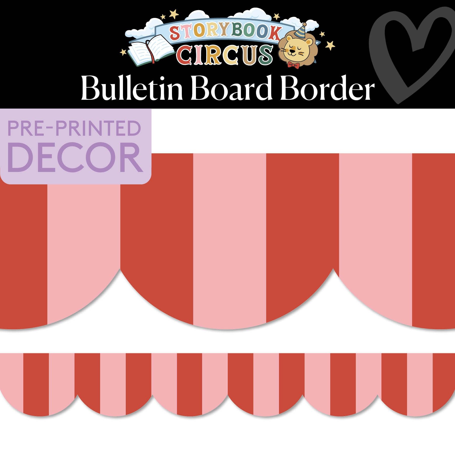 Showtime Stripes Bulletin Board Border | Storybook Circus