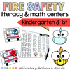 Fire Safety Literacy & Math Centers | October | Kindergarten 1st | Thematic Unit