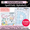 Load image into Gallery viewer, Printable Kindergarten April Daily Alphabet
