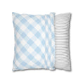 Load image into Gallery viewer, Hello Sunshine Blue Gingham Classroom Pillow Cover | A Year In Pastel
