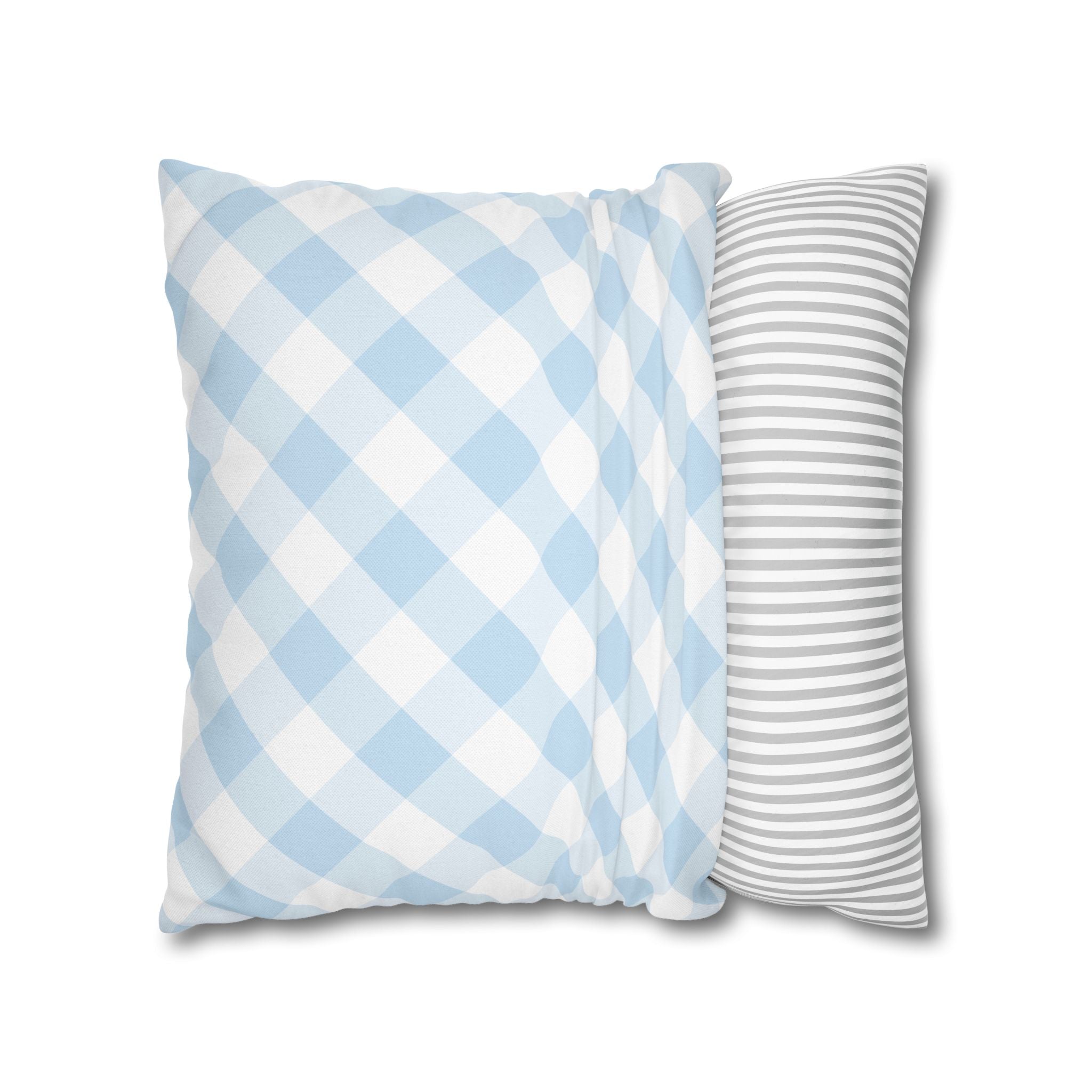 Hello Sunshine Blue Gingham Classroom Pillow Cover | A Year In Pastel