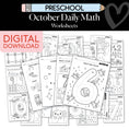 Load image into Gallery viewer, Printable Preschool October Daily Math
