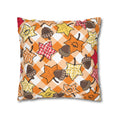 Load image into Gallery viewer, Happy Harvest Leaves & Acorns Orange Gingham Classroom Pillow Cover | 90s Teacher
