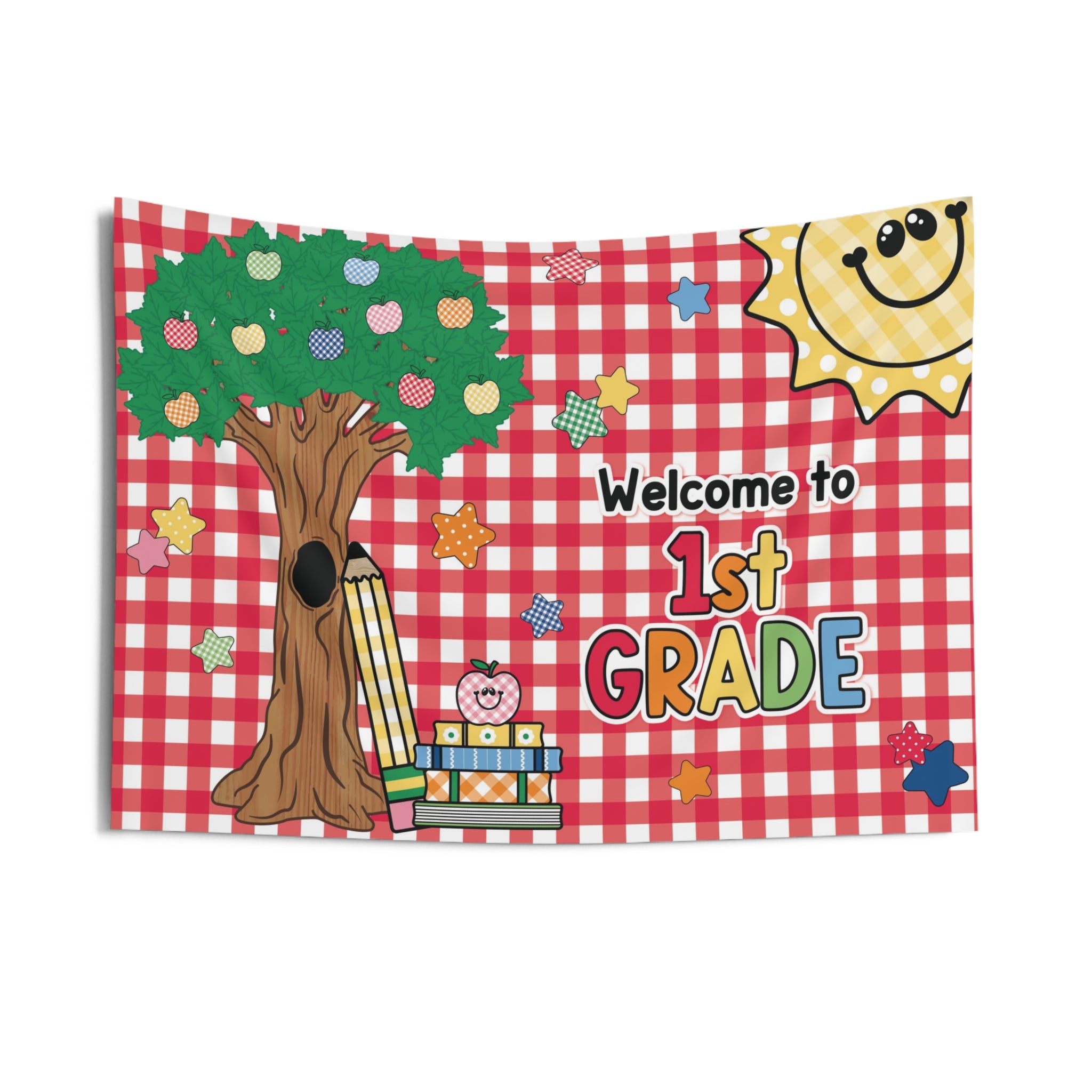 Welcome to 1st Grade Classroom Wall Tapestry | 90s Teacher
