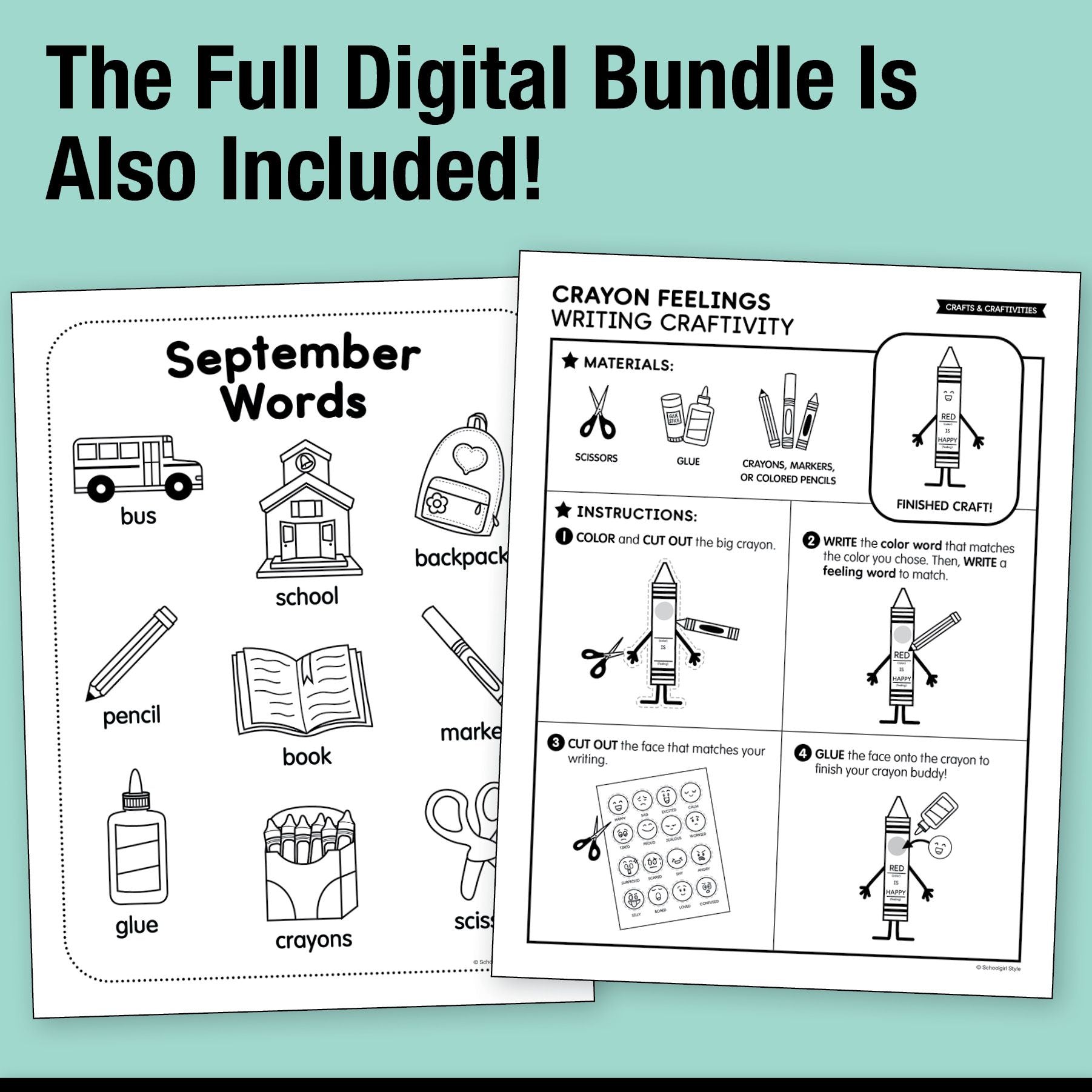 Big Book of September First Grade Thematic Unit Bundle