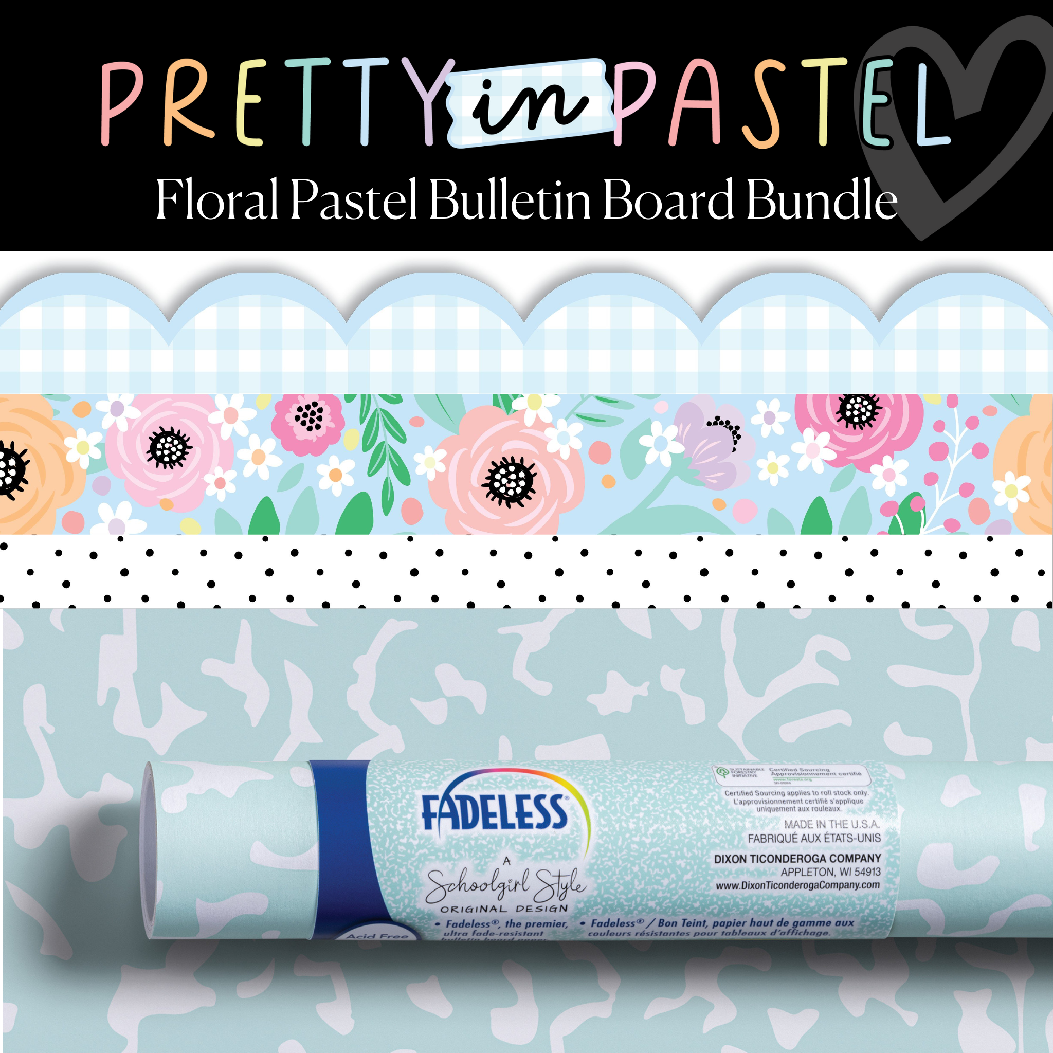 Floral Pastel Bulletin Board Bundle | Pretty in Pastel