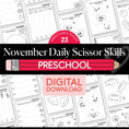 Load image into Gallery viewer, Printable Preschool November Daily Scissor Skills
