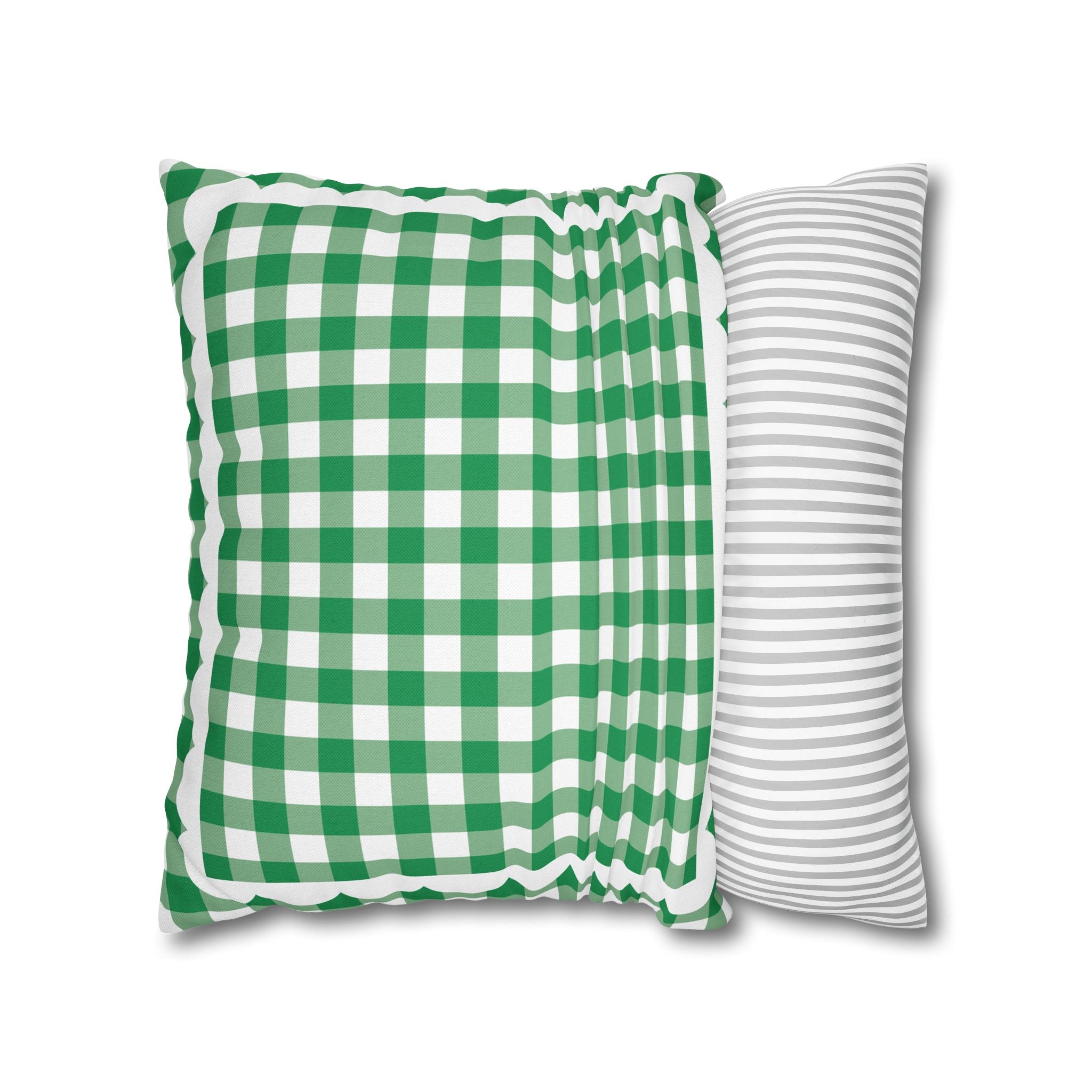 Green Gingham Classroom Pillow Cover | 90s Teacher