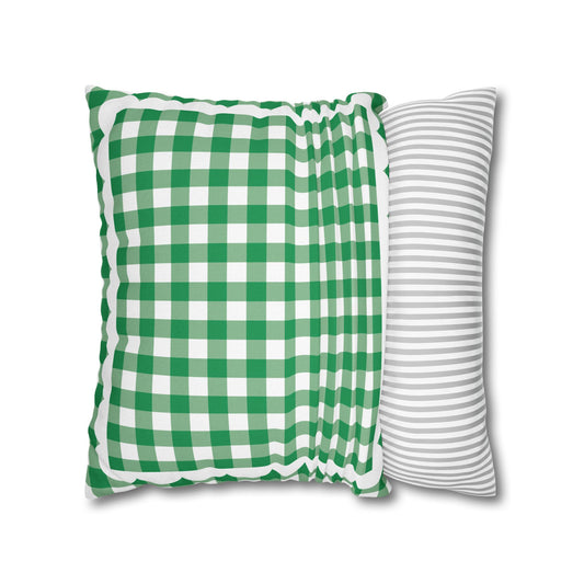Green Gingham Classroom Pillow Cover | 90s Teacher