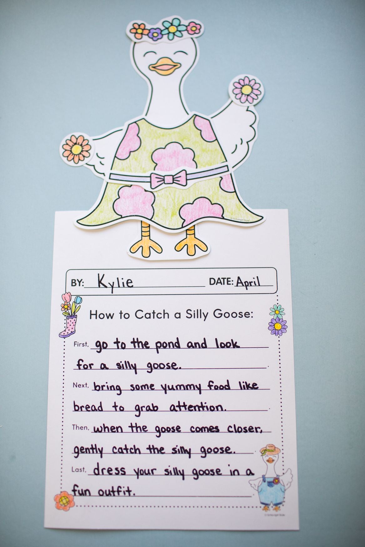 Printable April How To Catch A Silly Goose Writing Craftivity