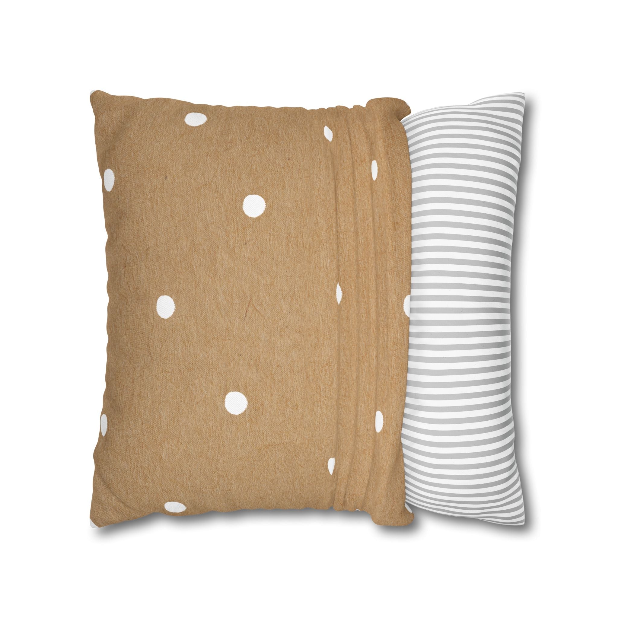 Kraft Paper White Polka Dot Classroom Pillow Cover | Simply Sweet