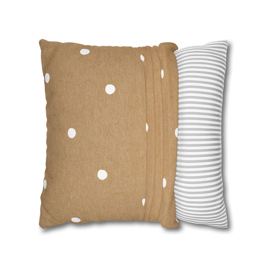 Kraft Paper White Polka Dot Classroom Pillow Cover | Simply Sweet