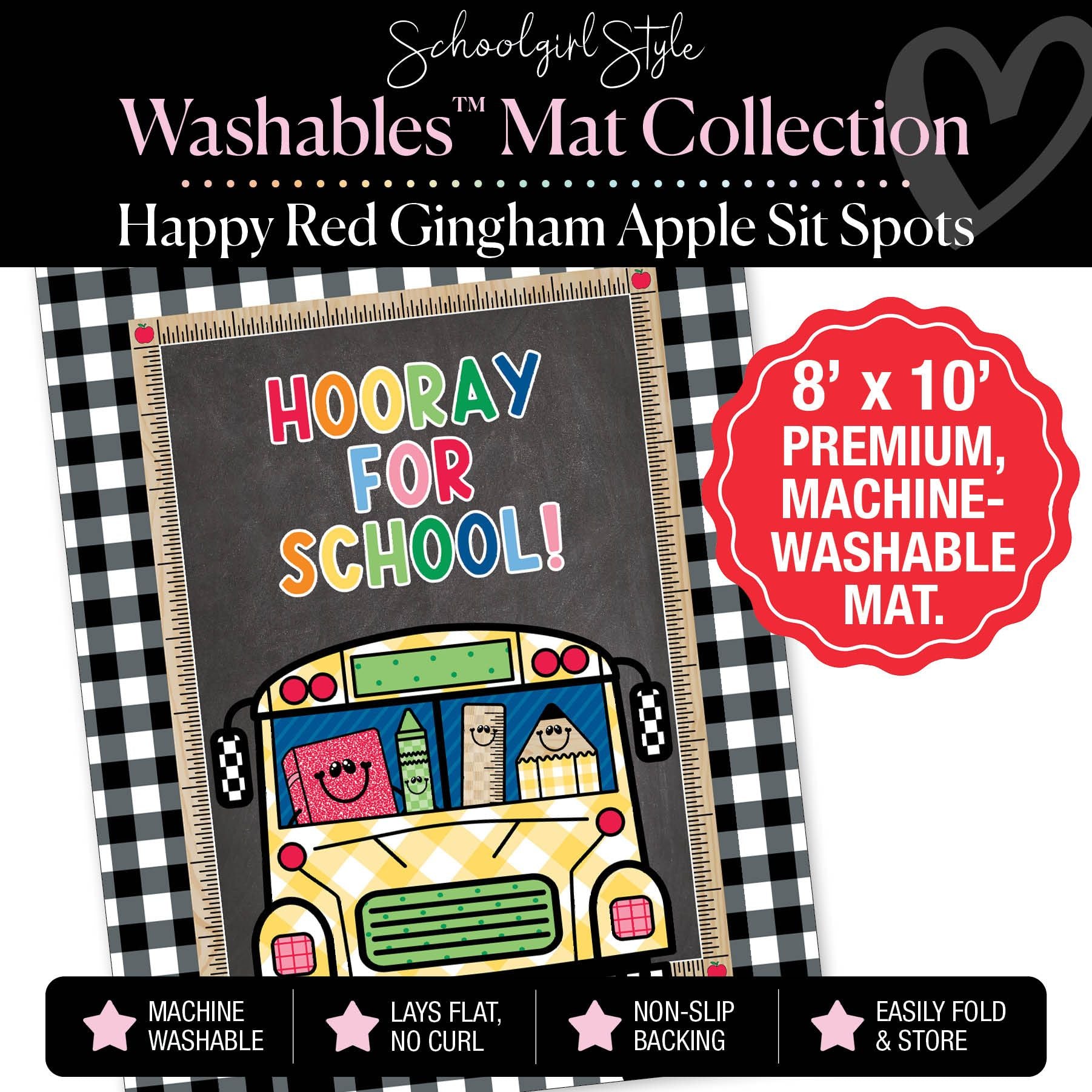 Hooray For School Rainbow Bus Classroom Mat by Schoolgirl Style