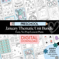Load image into Gallery viewer, Printable Preschool January Thematic Unit Bundle
