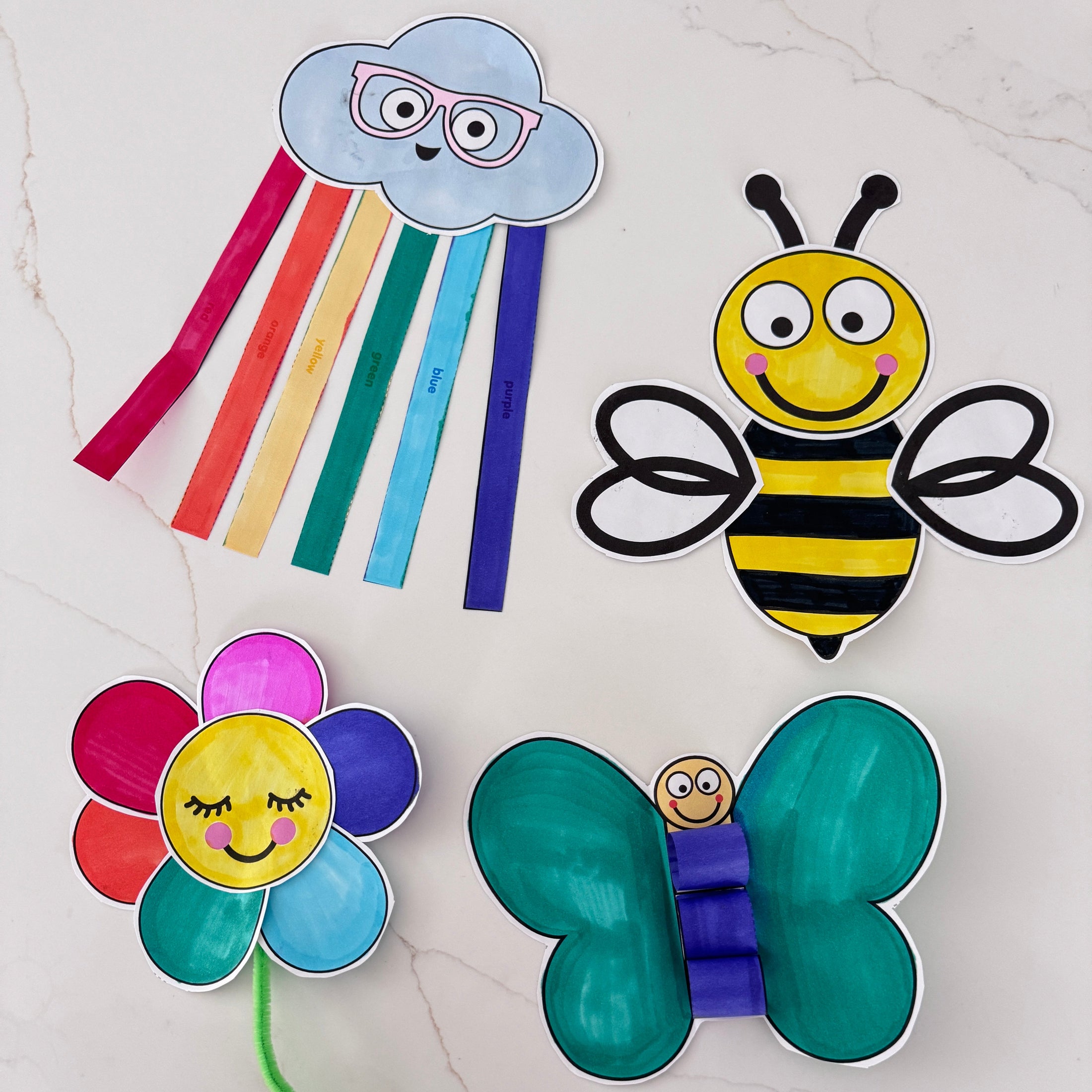 Printable Spring Crafts Bundle
