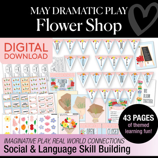 Printable May Dramatic Play Flower Shop