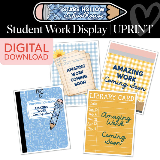 Printable Cozy Student Work Display | School in Stars Hollow