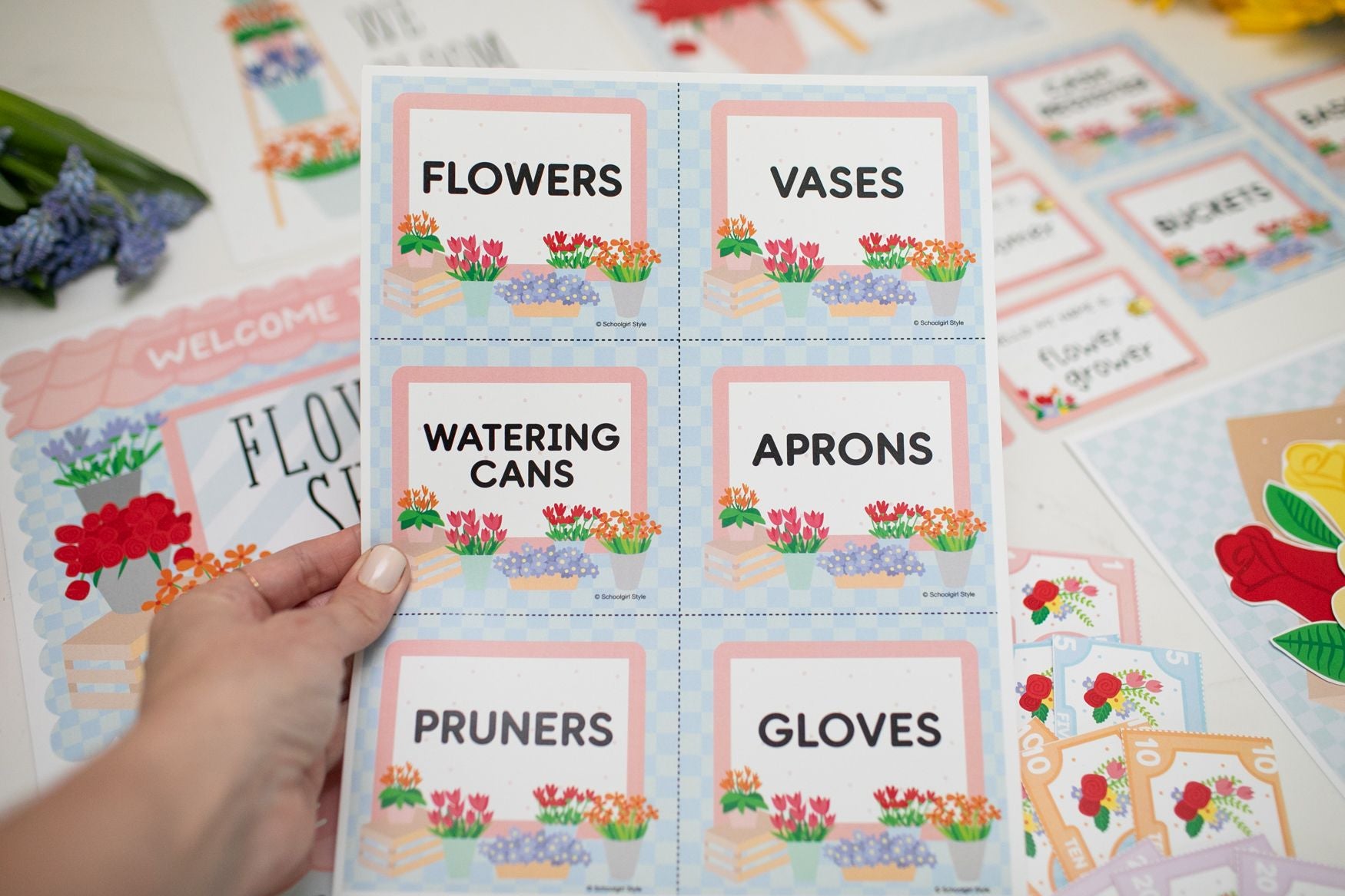 Printable May Dramatic Play Flower Shop