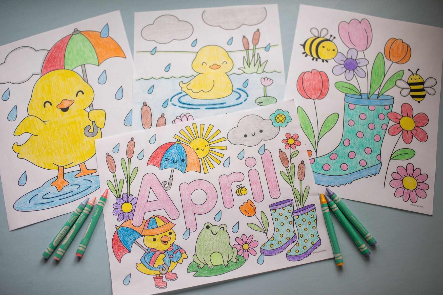 Free Printable April Coloring Pages 