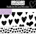 Load image into Gallery viewer, Sweetheart Sketch Classic Black and White Bulletin Board Border | Simply Sweet
