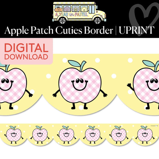 Printable Apple Patch Cuties Border | A Year In Pastel
