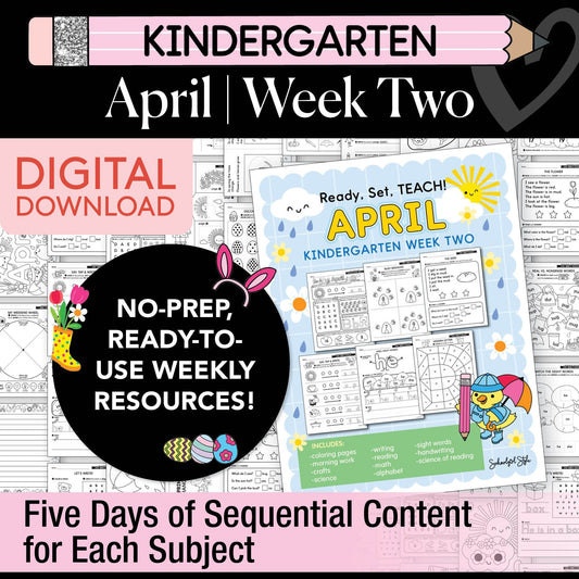 Printable Kindergarten April Week 2 Resources