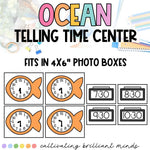 Ocean Telling Time Center | Time to the Hour and Half Hour | Analog and Digital