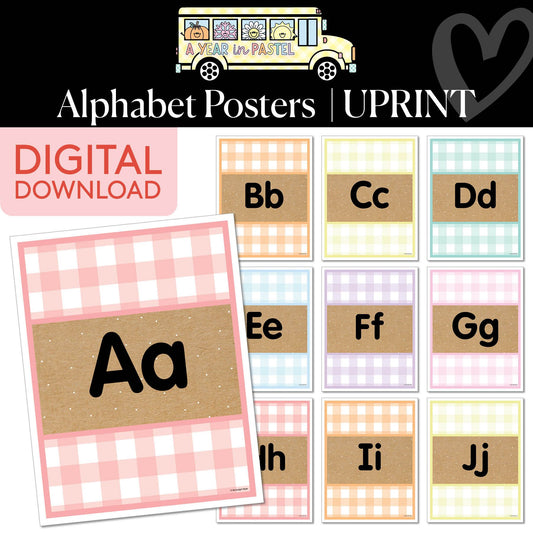 Printable Manuscript Alphabet Posters | A Year In Pastel