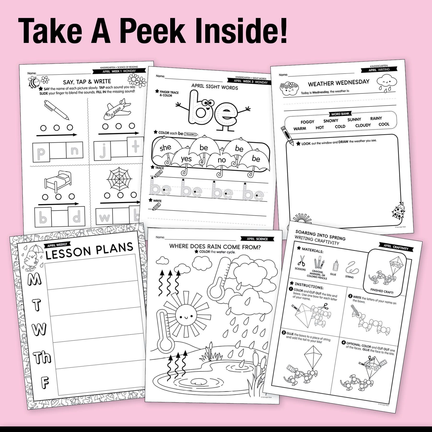 Ultimate Kindergarten April Thematic Unit Bundle
