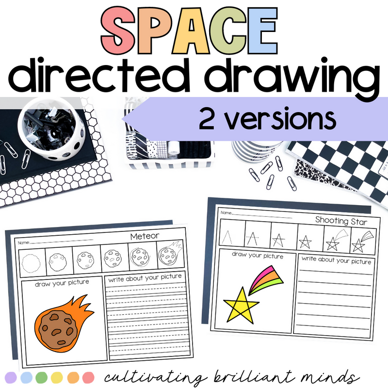 Space Directed Drawing & Writing | Directed Drawing Activities | Writing Pages