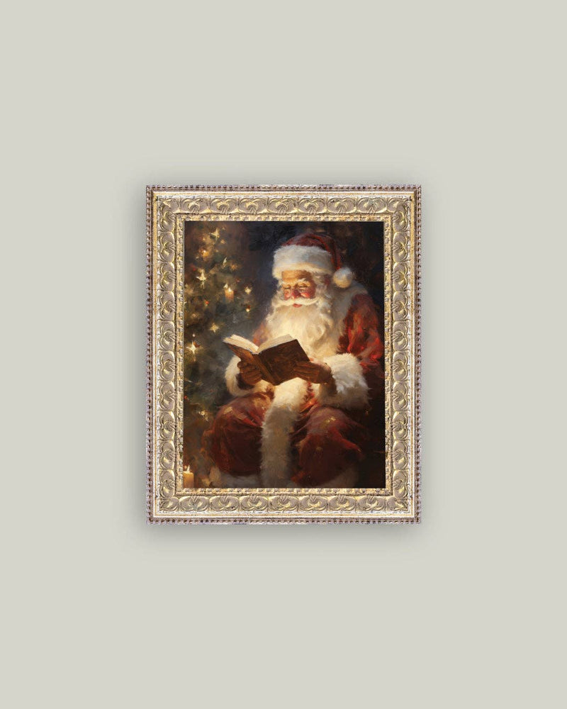 Classic Santa Framed Antique Art