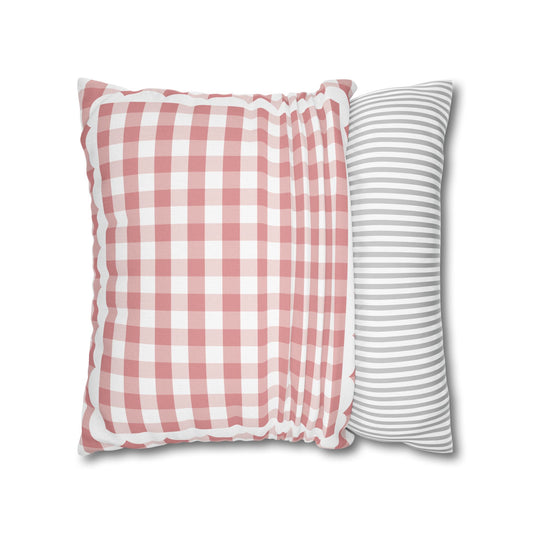 Heirloom Rose Gingham Classroom Classroom Pillow Cover | Miss Honey's Cottage Classroom