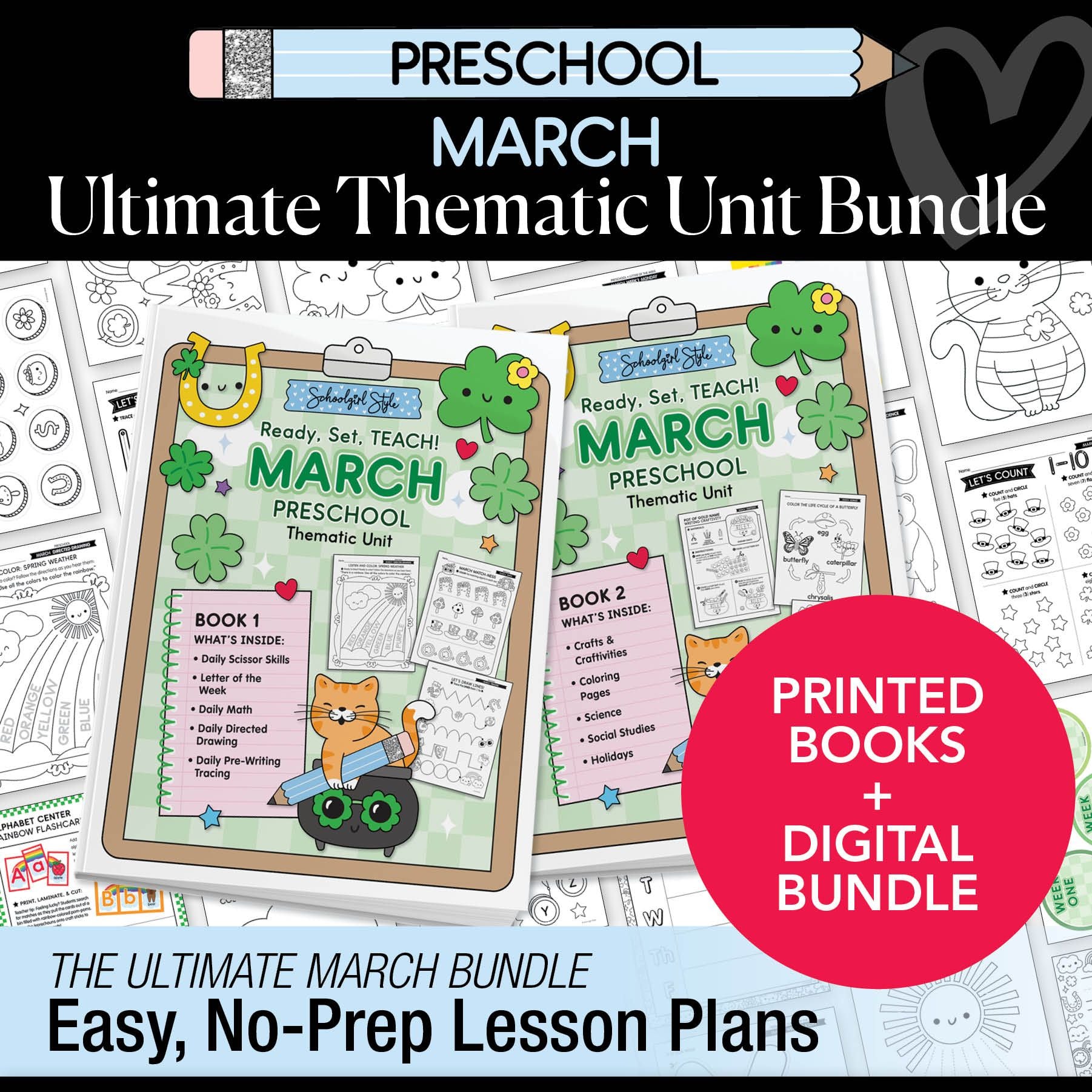 Ultimate Preschool March Thematic Unit Bundle