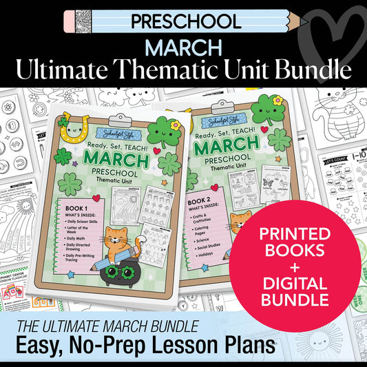Ultimate Preschool March Thematic Unit Bundle