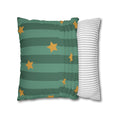 Load image into Gallery viewer, Emerald Big Top Star Stripe Classroom Pillow Cover | Storybook Circus
