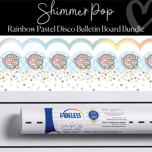 Rainbow Pastel Disco Bulletin Board Bundle | Shimmer Pop