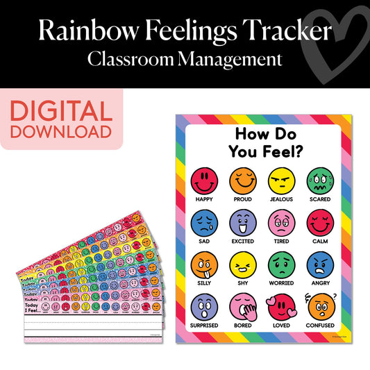 Printable Rainbow Feelings Tracker